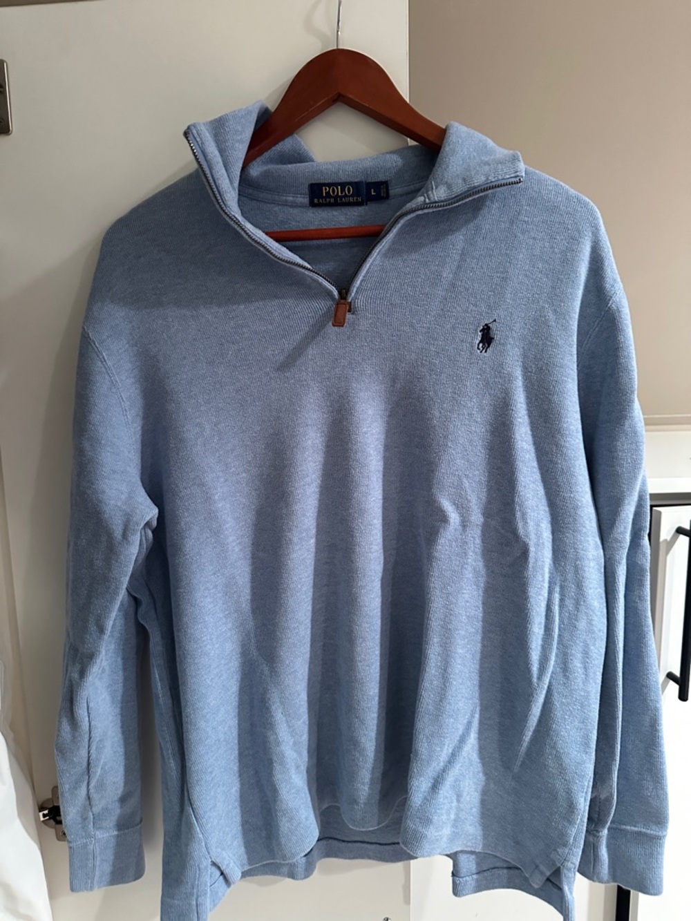 Polo by Ralph Lauren Light Blue Quarter-Zip Pullover